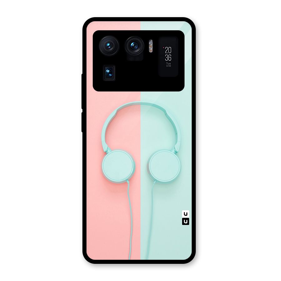 Pastel Headphones Glass Back Case for Mi 11 Ultra