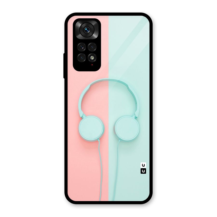 Pastel Headphones Glass Back Case for Redmi Note 11S
