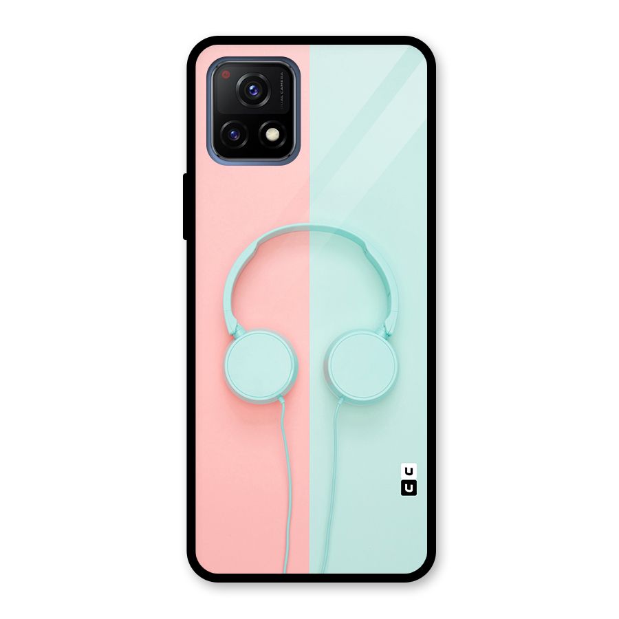 Pastel Headphones Glass Back Case for Vivo Y72 5G