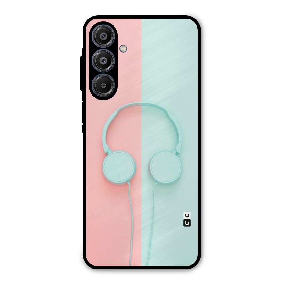 Pastel Headphones Metal Back Case for Galaxy A16 5G