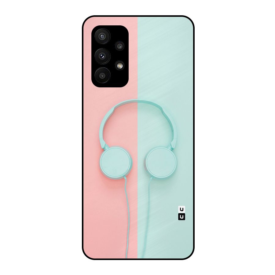 Pastel Headphones Metal Back Case for Galaxy A23