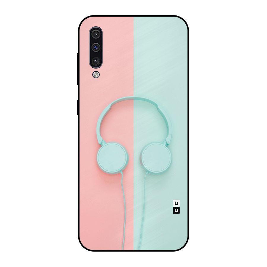 Pastel Headphones Metal Back Case for Galaxy A30s
