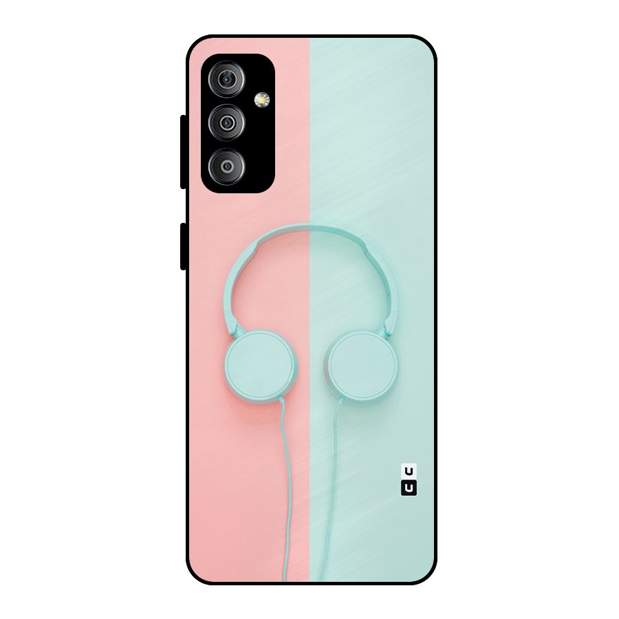 Pastel Headphones Metal Back Case for Galaxy F23