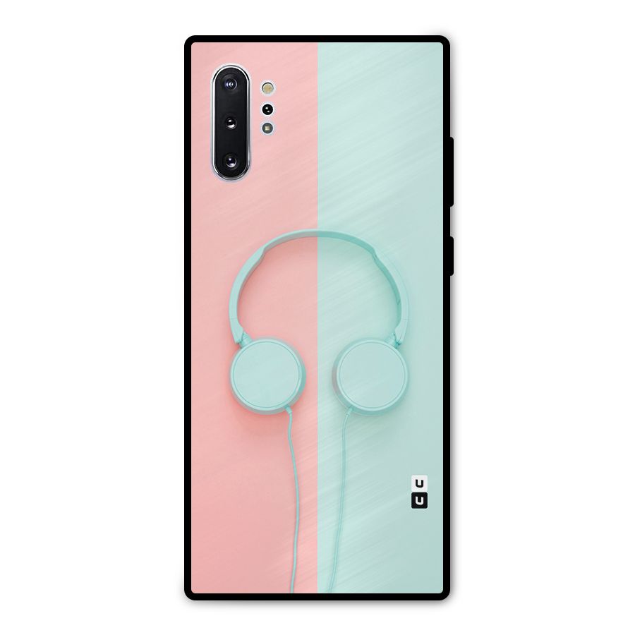 Pastel Headphones Metal Back Case for Galaxy Note 10 Plus