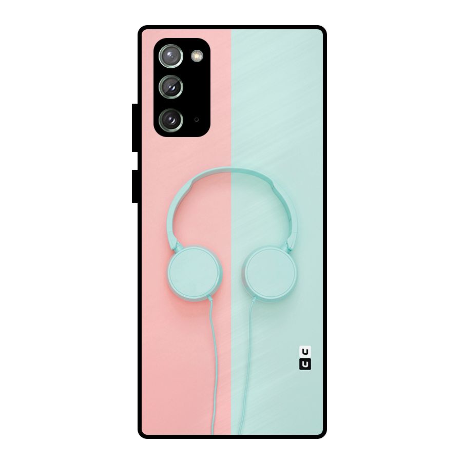 Pastel Headphones Metal Back Case for Galaxy Note 20