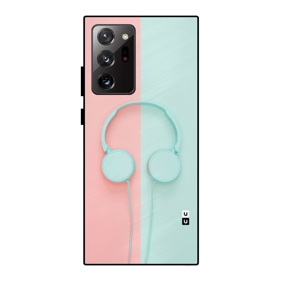 Pastel Headphones Metal Back Case for Galaxy Note 20 Ultra 5G