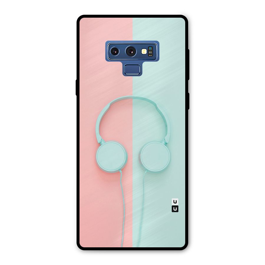 Pastel Headphones Metal Back Case for Galaxy Note 9