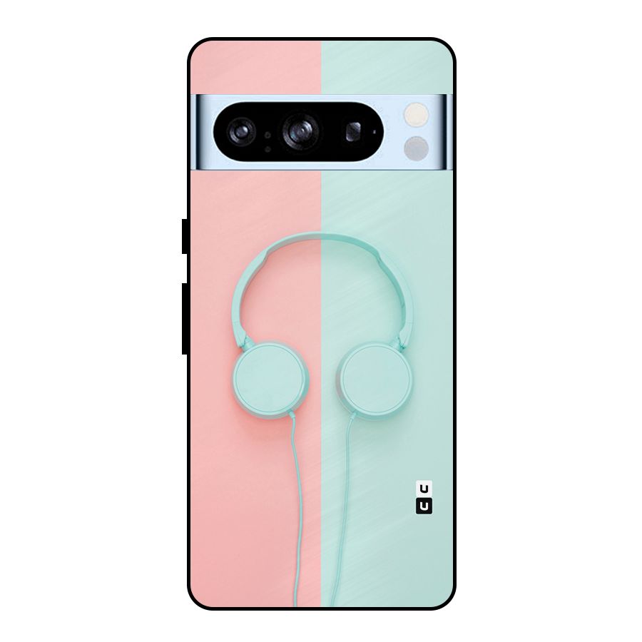Pastel Headphones Metal Back Case for Google Pixel 8 Pro