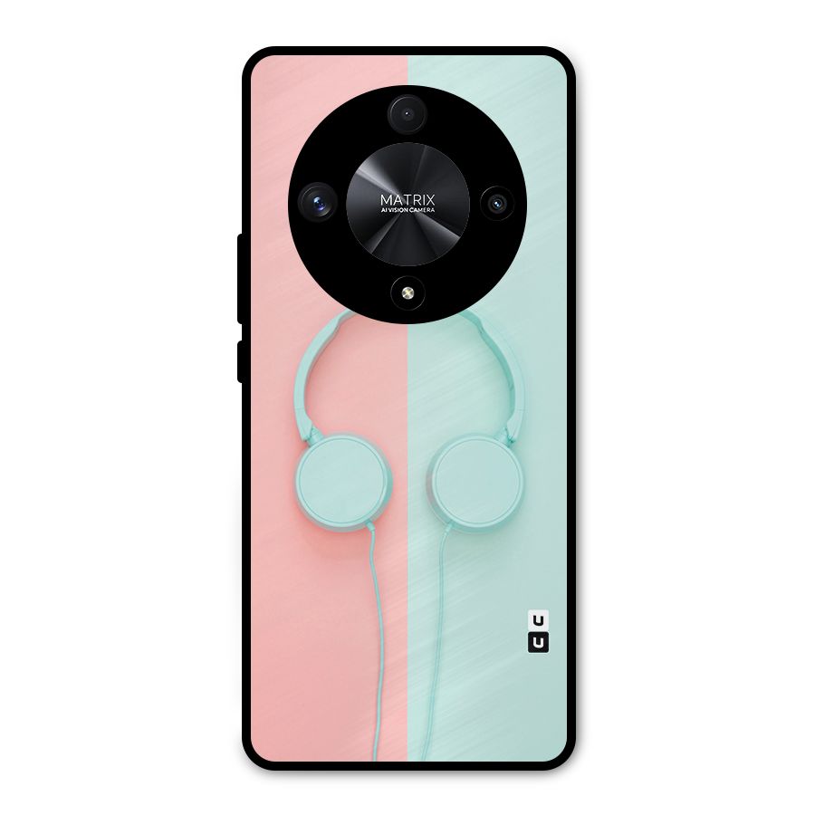 Pastel Headphones Metal Back Case for Honor X9b