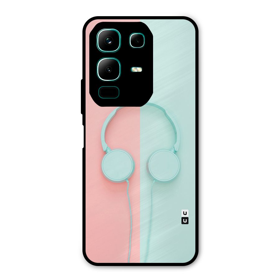 Pastel Headphones Metal Back Case for Infinix Note 50x