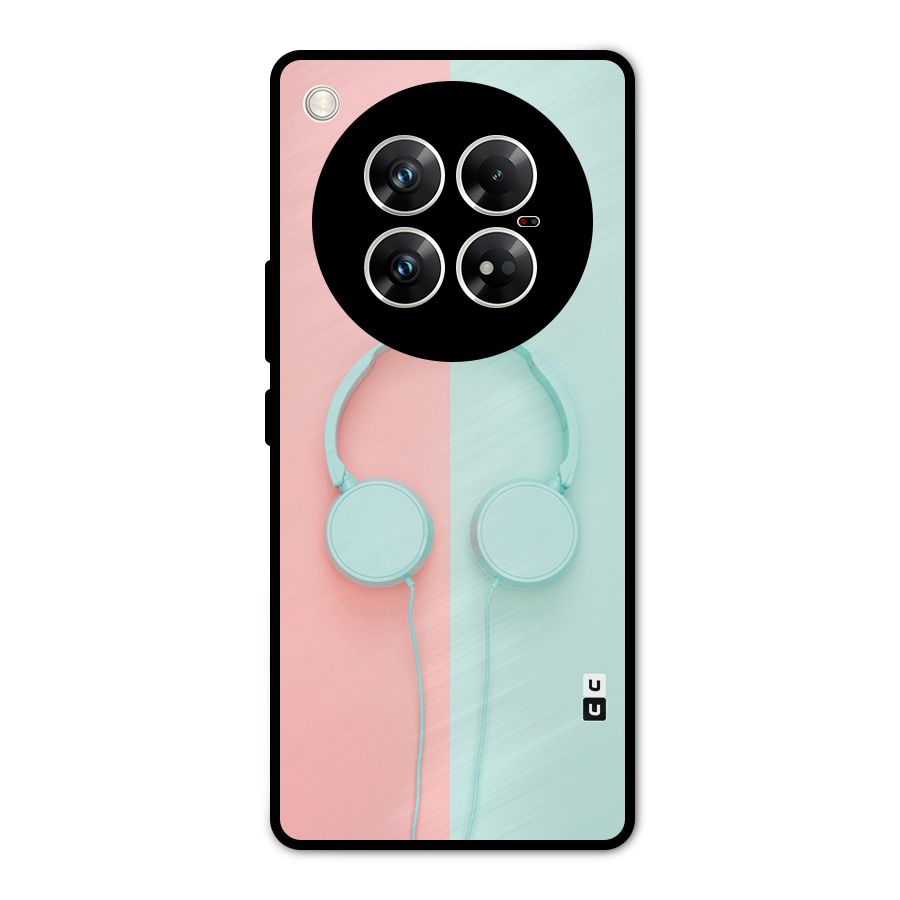 Pastel Headphones Metal Back Case for Infinix Zero 40 5G