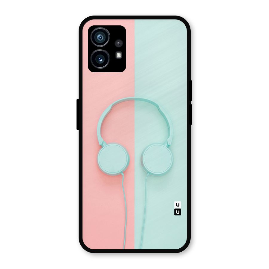Pastel Headphones Metal Back Case for Nothing Phone 1