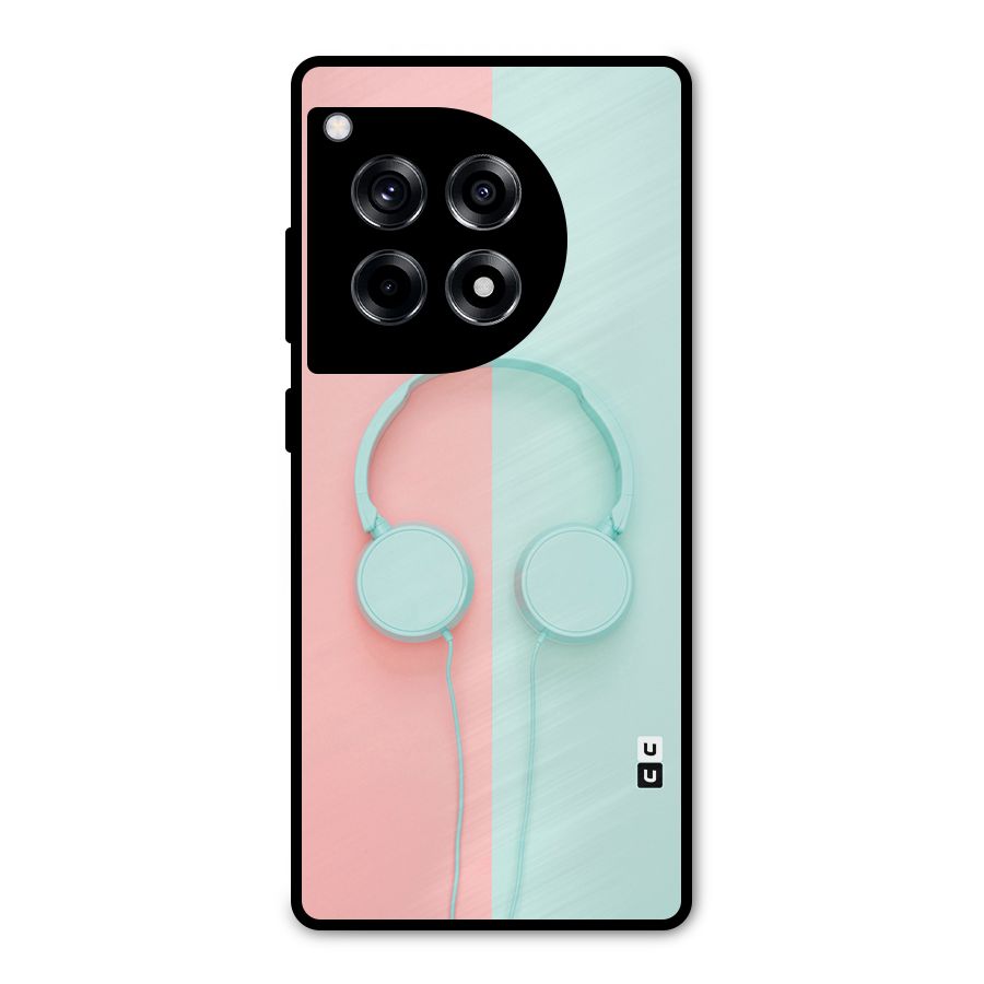 Pastel Headphones Metal Back Case for OnePlus 12R