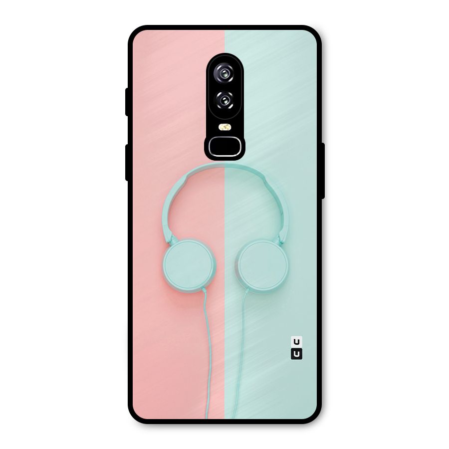 Pastel Headphones Metal Back Case for OnePlus 6