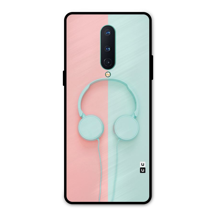 Pastel Headphones Metal Back Case for OnePlus 8