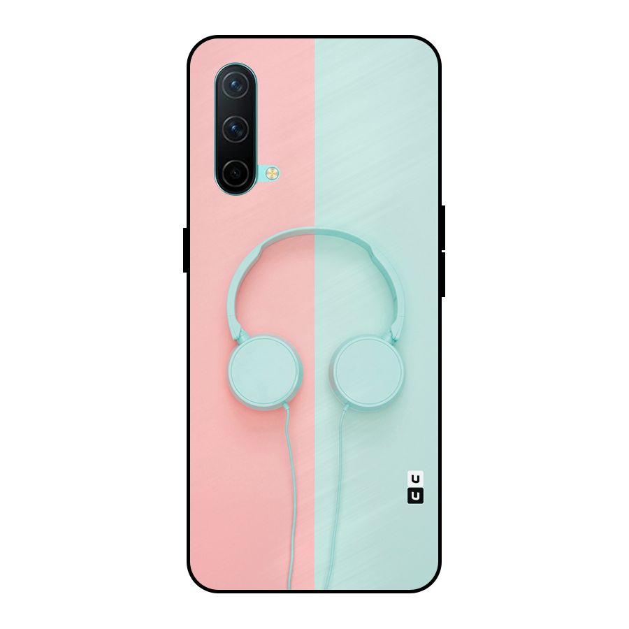 Pastel Headphones Metal Back Case for OnePlus Nord CE 5G