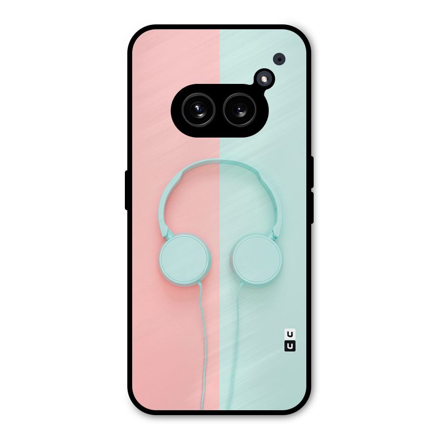 Pastel Headphones Metal Back Case for Nothing Phone 2a