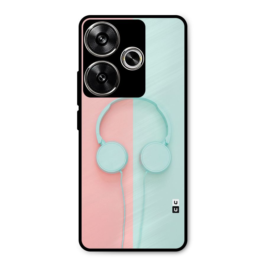 Pastel Headphones Metal Back Case for Poco F6