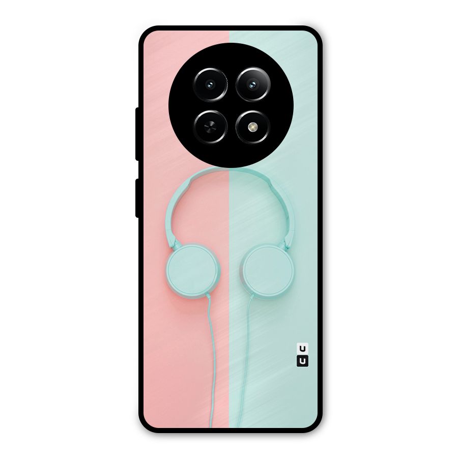 Pastel Headphones Metal Back Case for Realme 13