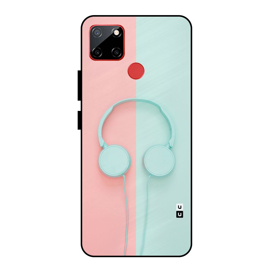 Pastel Headphones Metal Back Case for Realme C12
