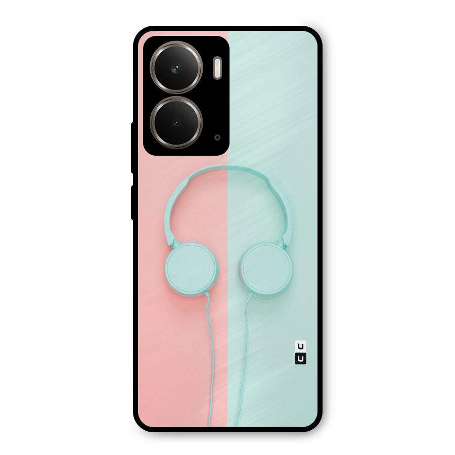 Pastel Headphones Metal Back Case for Realme P3