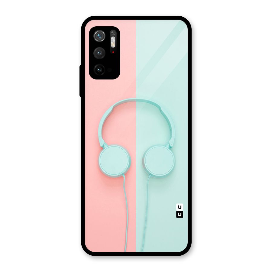 Pastel Headphones Metal Back Case for Redmi Note 10T 5G