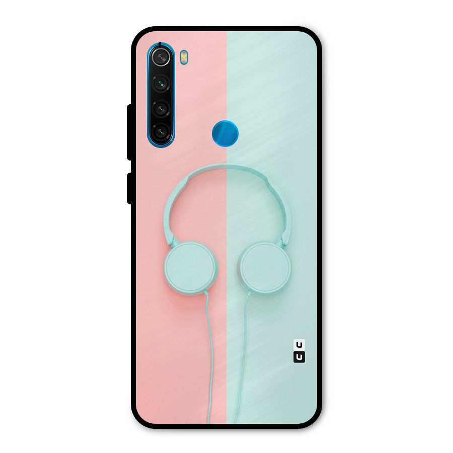 Pastel Headphones Metal Back Case for Redmi Note 8