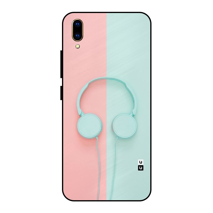 Pastel Headphones Metal Back Case for Vivo V11 Pro