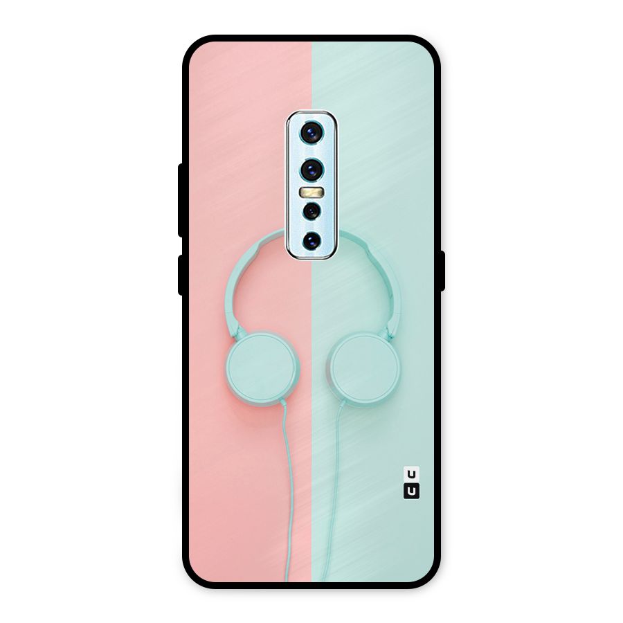 Pastel Headphones Metal Back Case for Vivo V17 Pro