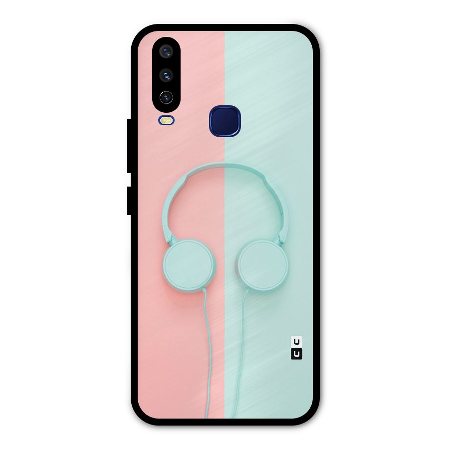 Pastel Headphones Metal Back Case for Vivo Y12