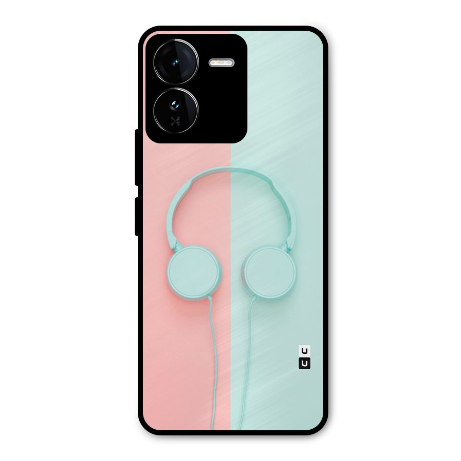 Pastel Headphones Metal Back Case for iQOO Z9