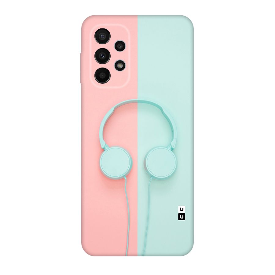 Pastel Headphones Original Polycarbonate Back Case for Galaxy A23