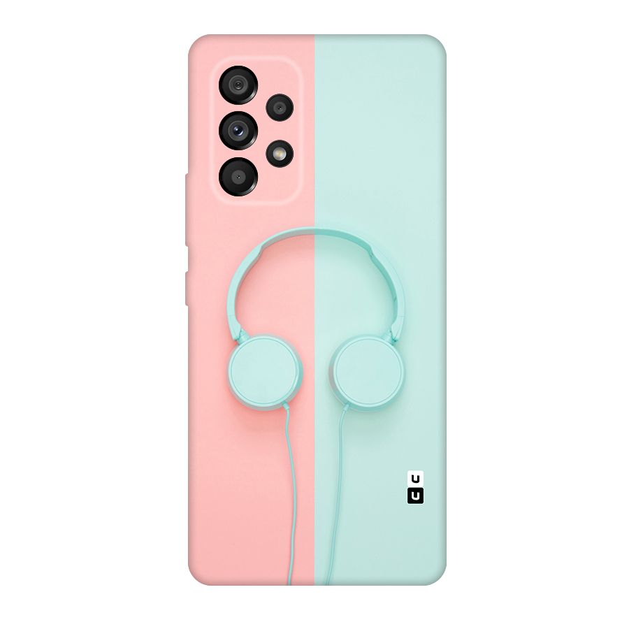 Pastel Headphones Original Polycarbonate Back Case for Galaxy A53 5G