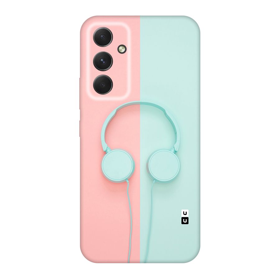 Pastel Headphones Original Polycarbonate Back Case for Galaxy A54