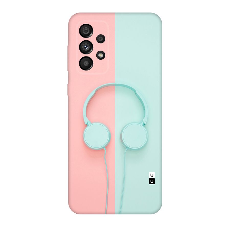Pastel Headphones Original Polycarbonate Back Case for Galaxy A73 5G