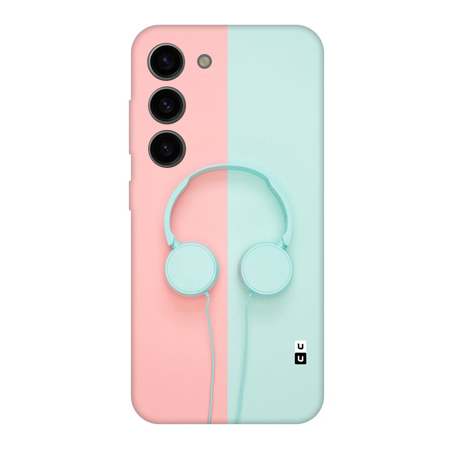 Pastel Headphones Original Polycarbonate Back Case for Galaxy S23