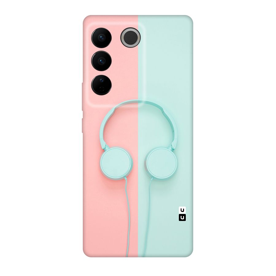 Pastel Headphones Original Polycarbonate Back Case for Vivo V27