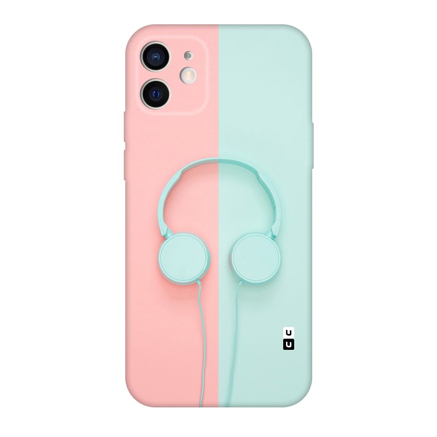 Pastel Headphones Original Polycarbonate Back Case for iPhone 12