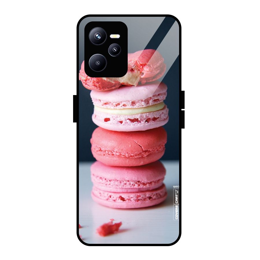 Pastel Macroons Glass Back Case for Realme C35