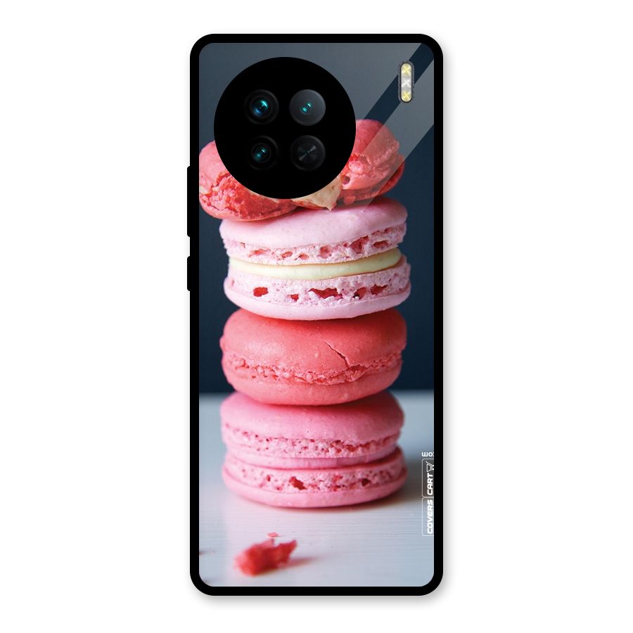 Pastel Macroons Glass Back Case for Vivo X90