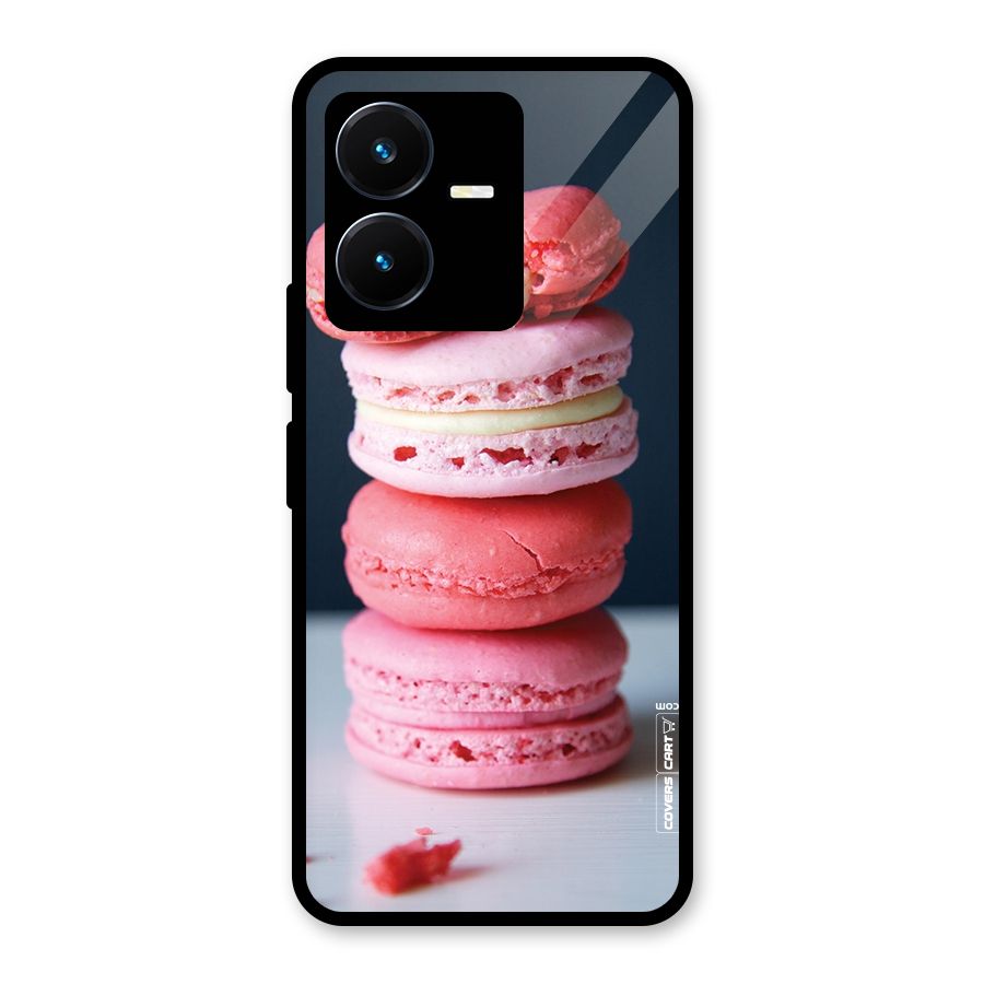 Pastel Macroons Glass Back Case for Vivo Y22s