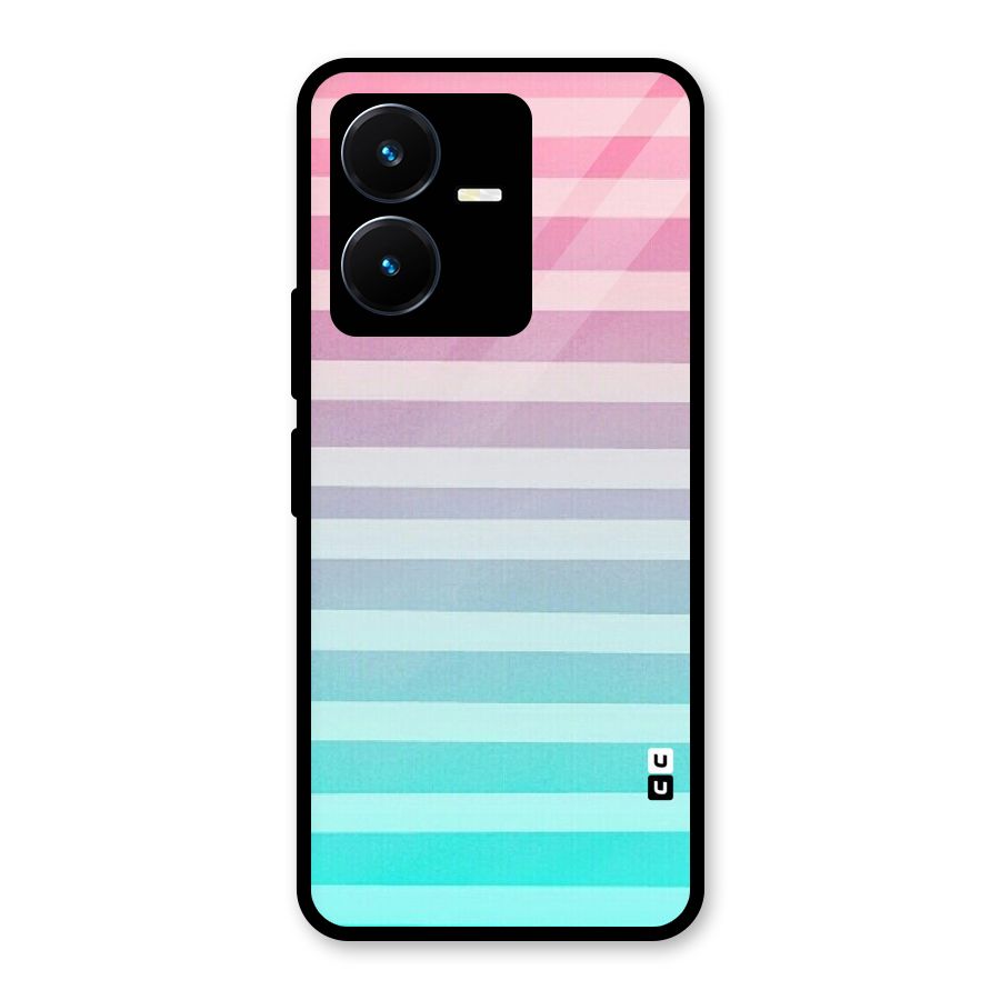 Pastel Ombre Glass Back Case for Vivo Y22s