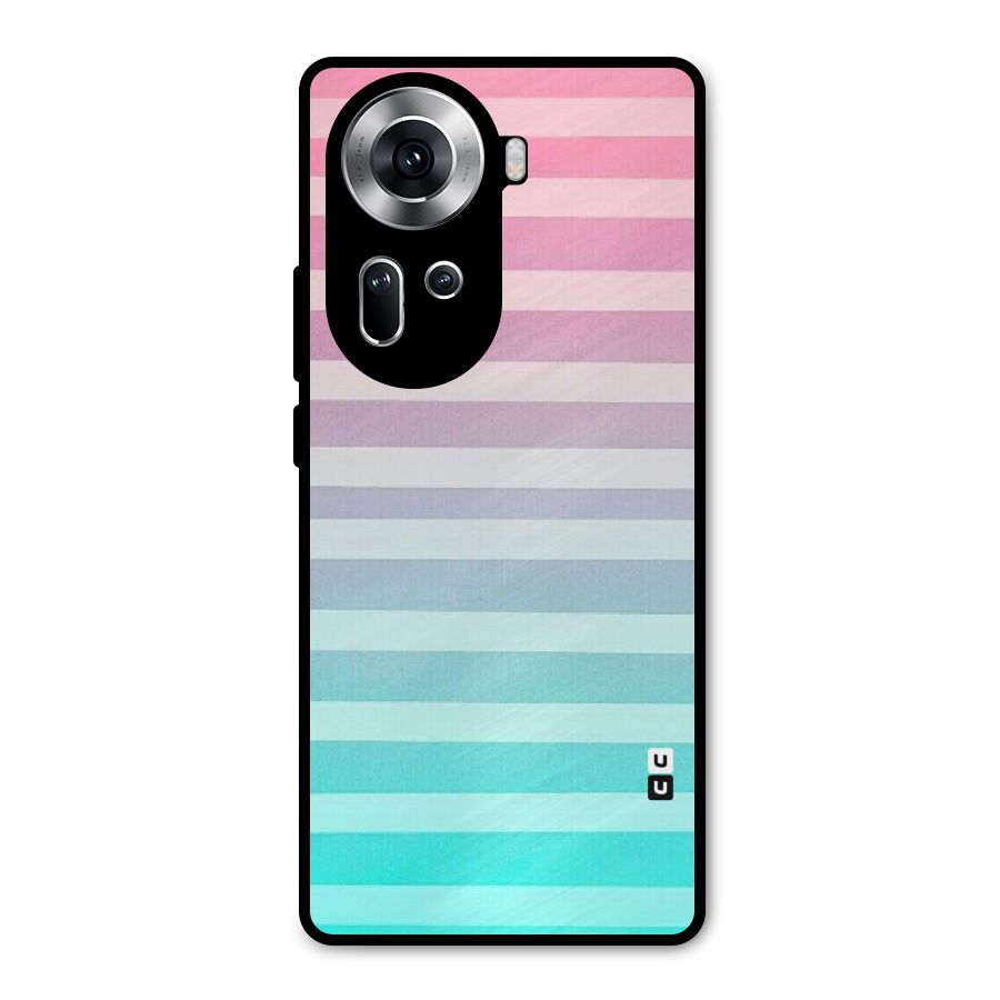Pastel Ombre Metal Back Case for Oppo Reno11 5G