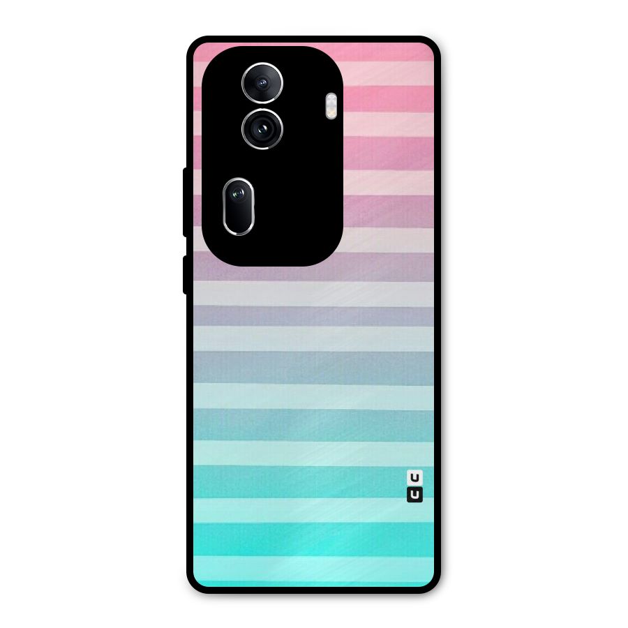 Pastel Ombre Metal Back Case for Oppo Reno11 Pro 5G