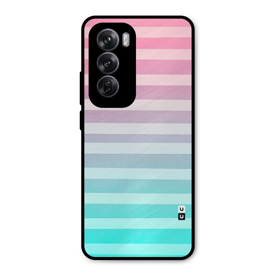 Pastel Ombre Metal Back Case for Oppo Reno12 Pro
