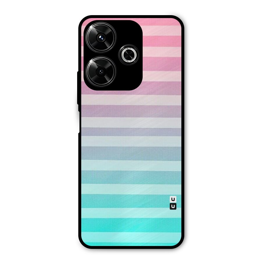 Pastel Ombre Metal Back Case for Poco M6 Plus