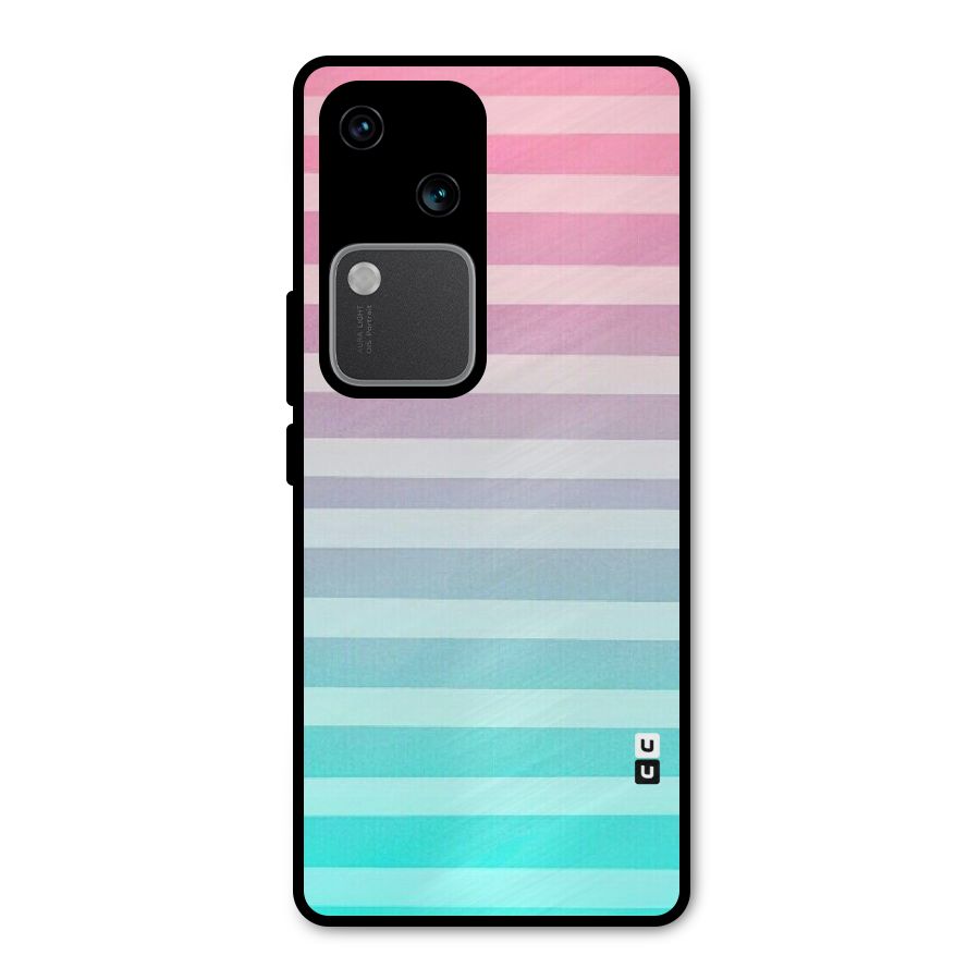 Pastel Ombre Metal Back Case for Vivo V30 Pro