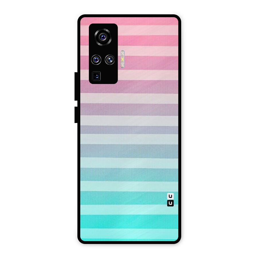 Pastel Ombre Metal Back Case for Vivo X50 Pro