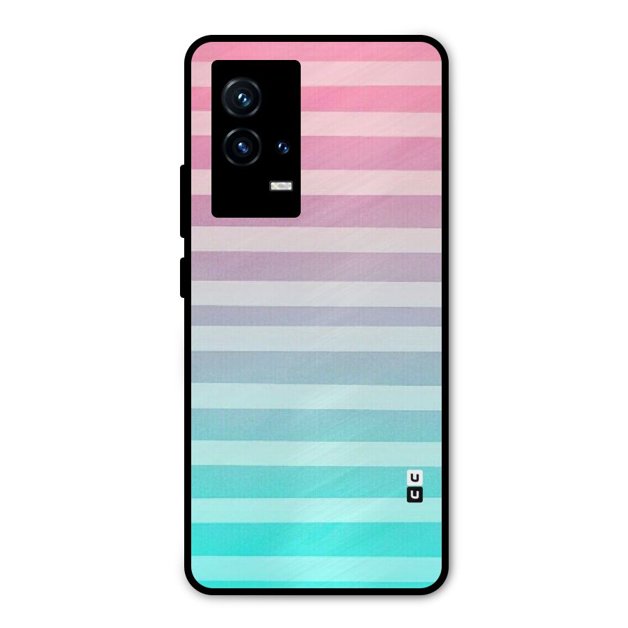 Pastel Ombre Metal Back Case for iQOO 9 5G