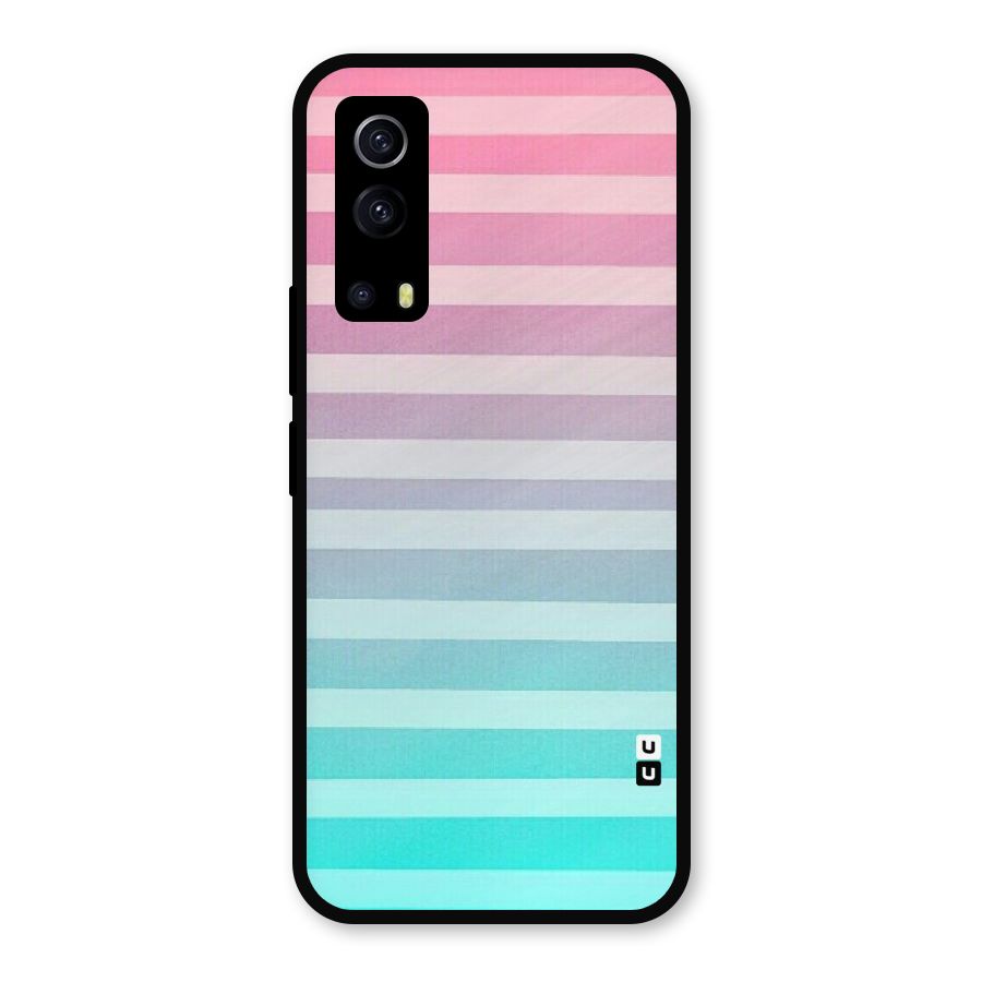 Pastel Ombre Metal Back Case for iQOO Z3